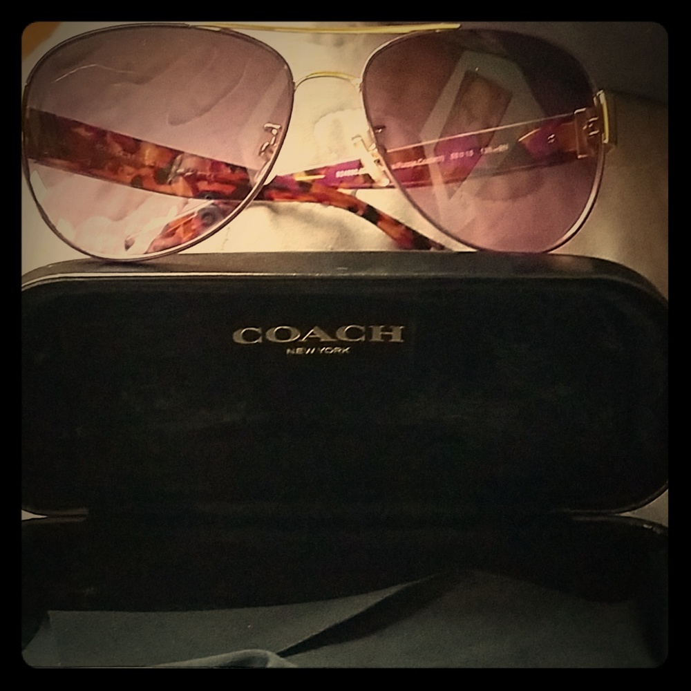 Women's Coach aviator sunglasses